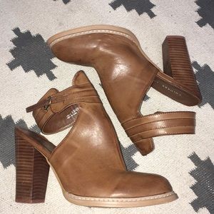 Chinese Laundry Brown Booties with Open Heel